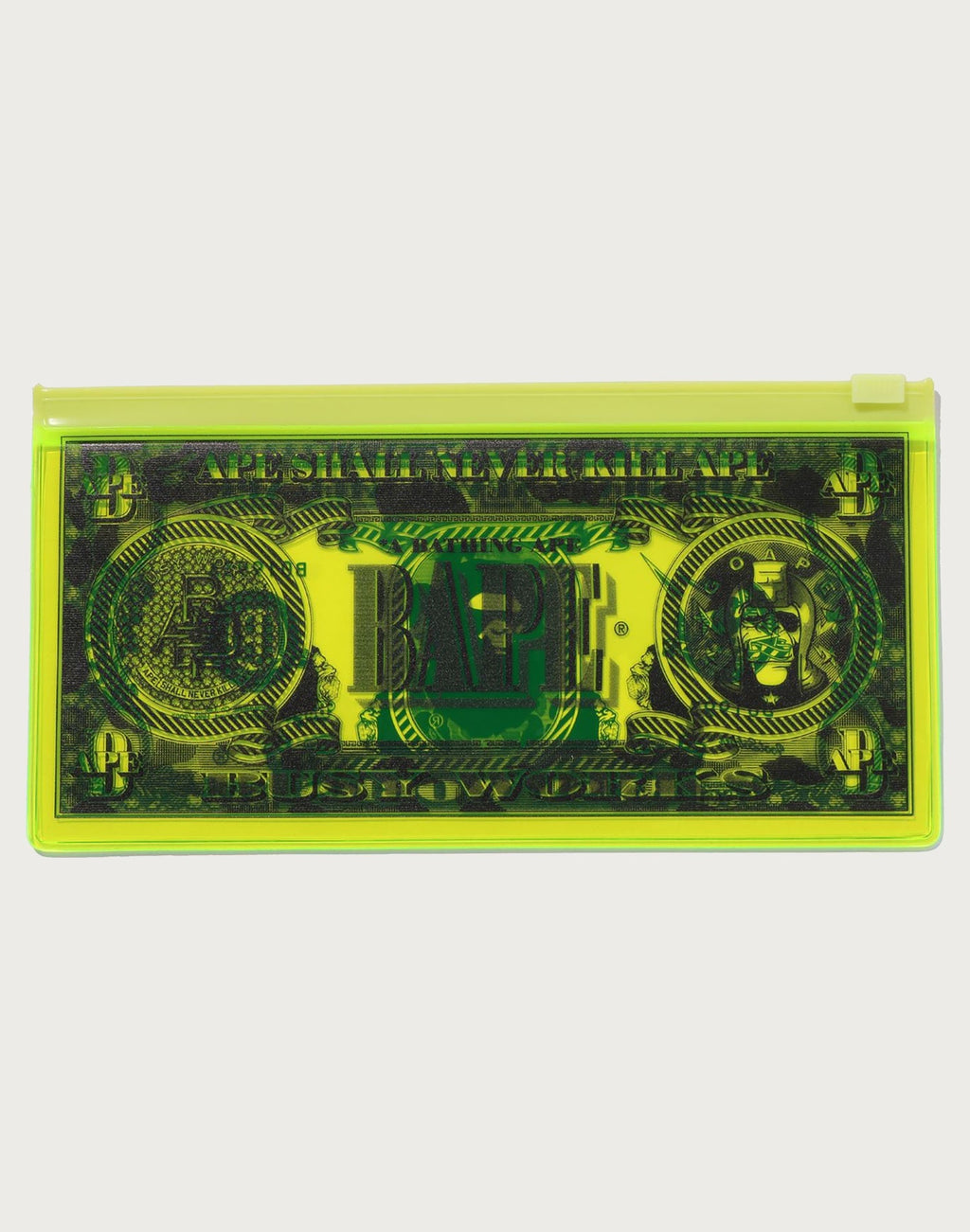 BANKNOTE DESIGN CLEAR POUCH MENS
