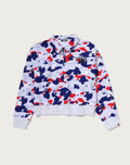 STA STRIKE CAMO POLO CROPPED CREWNECK SWEATSHIRT LADIES