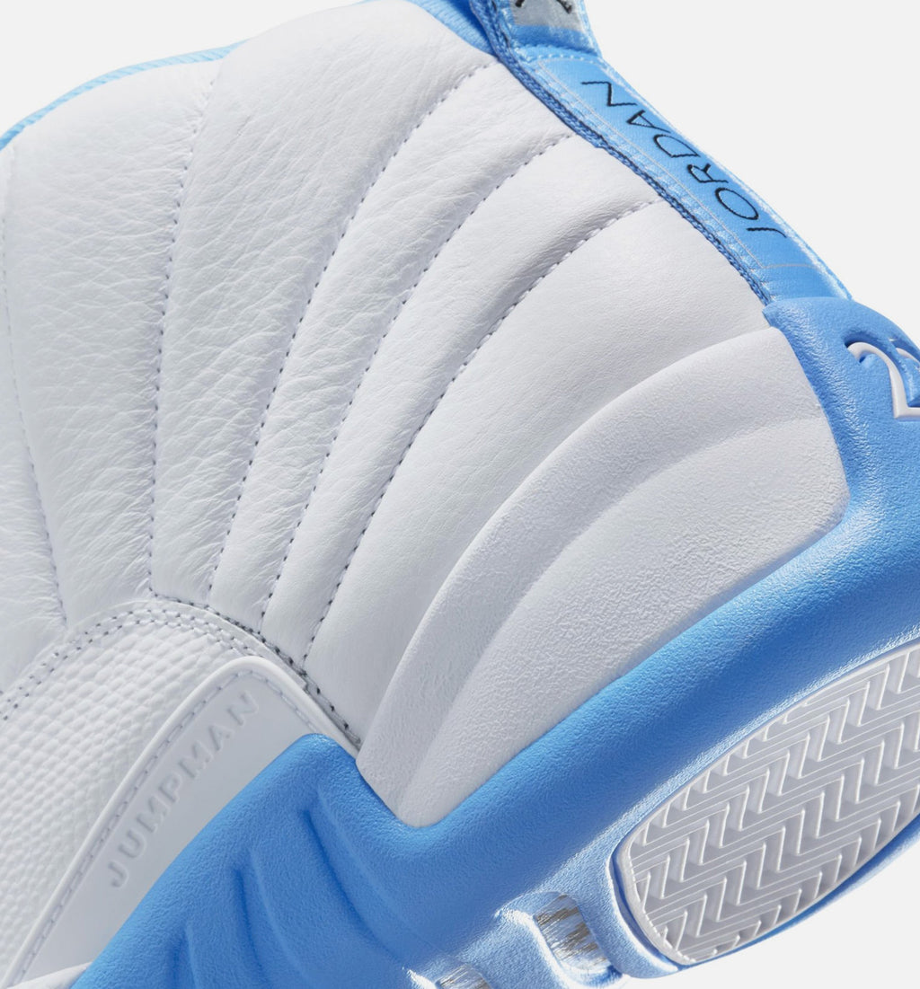 Air Jordan 12 Retro White and University Blue – Men's Lifestyle Shoe in White/University Blue/Metallic Silver