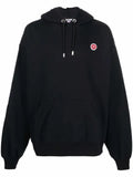 GCDS logo-patch cotton hoodie