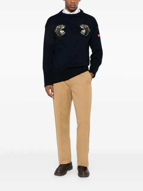 Junya Watanabe MAN embroidered crew-neck sweater