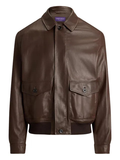 Ralph Lauren Purple Label  Everett buttoned leather jacket