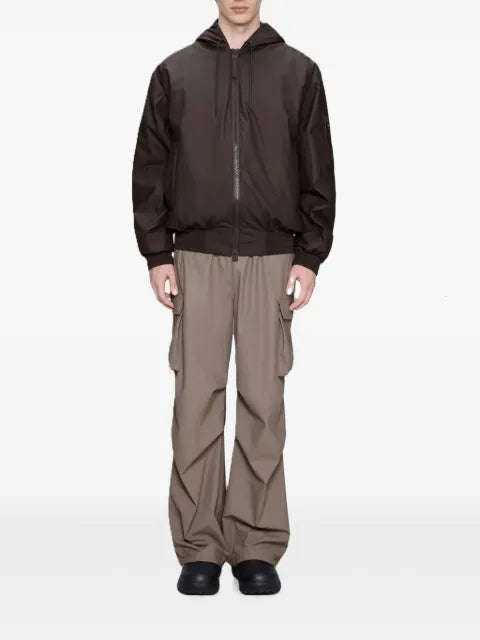 Rains hooded bomber jacket
