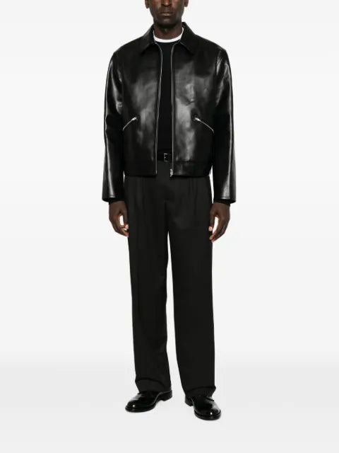 Jil Sander zip-up leather jacket