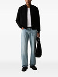 Karl Lagerfeld monogram-jacquard zip-up sweater