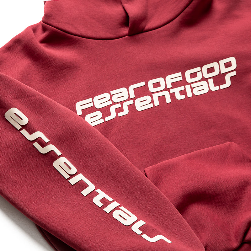 Women's Fear Of God Essentials Classic Hoodie - Crimson